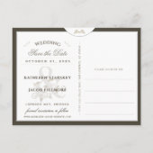 ハロウィーン・ゴエレガントールデン救・スケルトンズ・デート・ポスト ポストカード (裏面)