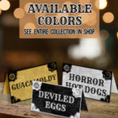 ハロウィーン&ゴシックのスピリットボード折り畳み食品ラベル プレイスカード