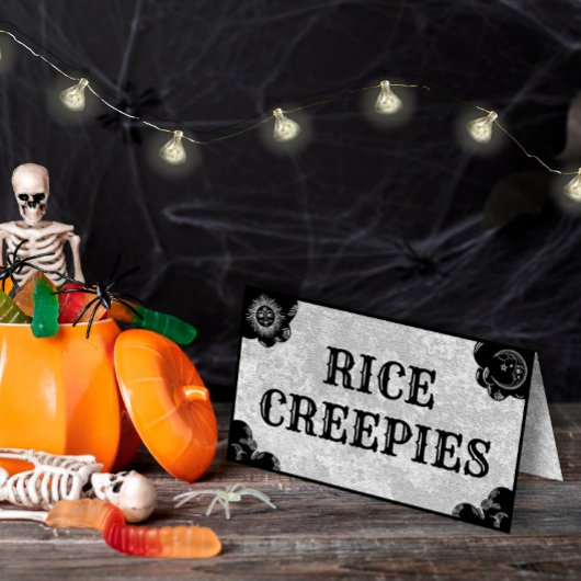 ハロウィーン&ゴシックのスピリットボード折り畳み食品ラベル プレイスカード