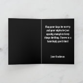 ハロウィーン、ゴシック、オカルト用ダークブラックキャットデザイン カード (内部)