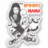ハロウィーン ゴシック スプーキー ママ シール (正面)