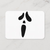 ハロウィーン ゴースト おばけの顔 休日 名刺 (裏面)