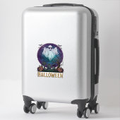 ハロウィーン ゴースト サングラス パープル ムーン 墓地_1 シール (スーツケース)