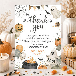ハロウィーン ゴースト スプーキー 誕生日パーティー サンキューカード