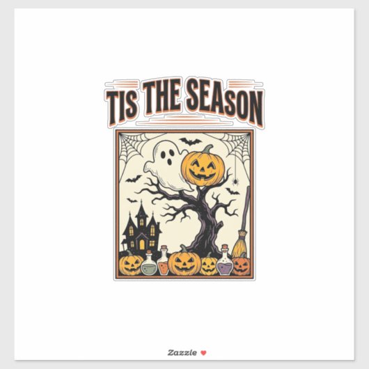 ハロウィーン ゴースト ハロウィンの季節 幽霊の館 1 シール (シート)