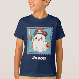 ハロウィーン ゴースト パイレーツ コスチューム 名入れテキスト Tシャツ