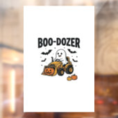 ハロウィーン ゴースト ブルドーザー デザイン_1 ウィンドウサイン (シート2)