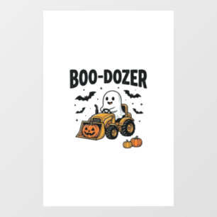 ハロウィーン ゴースト ブルドーザー デザイン_1 ウィンドウサイン
