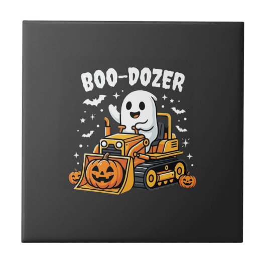 ハロウィーン ゴースト ブルドーザー_1 タイル (正面)
