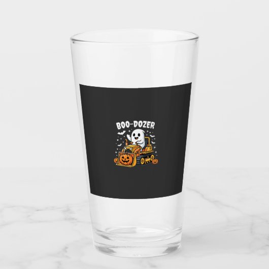ハロウィーン ゴースト ブルドーザー_1 タンブラーグラス (正面)