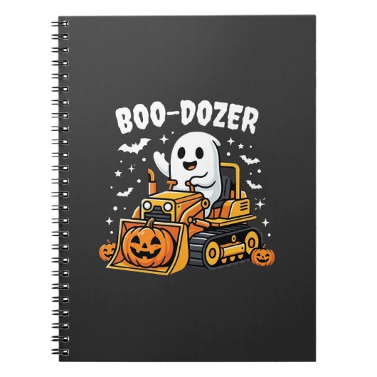 ハロウィーン ゴースト ブルドーザー_1 ノートブック (正面)