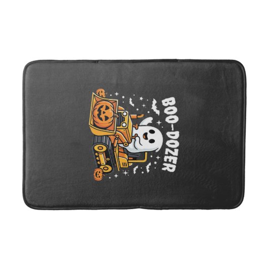 ハロウィーン ゴースト ブルドーザー_1 バスマット (正面)