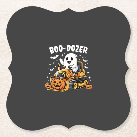 ハロウィーン ゴースト ブルドーザー_1 ペーパーコースター (正面)