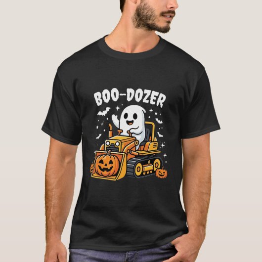 ハロウィーン ゴースト ブルドーザー_1 Tシャツ (正面)