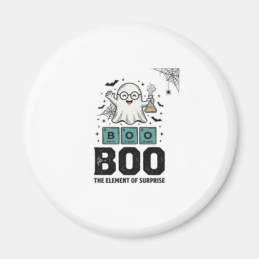 ハロウィーン ゴースト ブー サイエンス おもしろ ヴィンテージ_1 マグネット (正面)