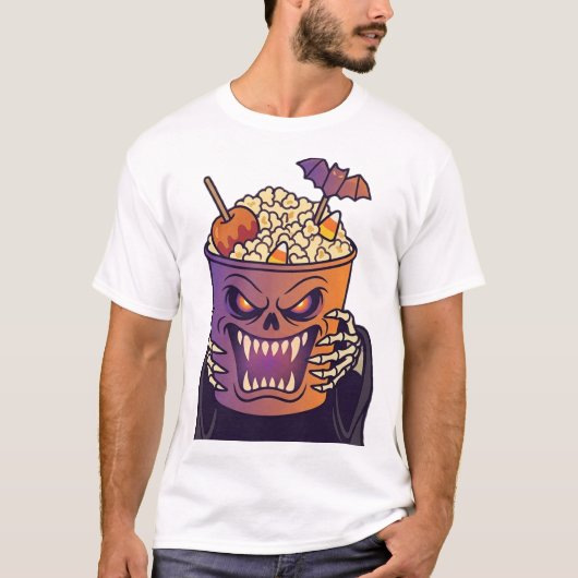 ハロウィーン・ゴースト・ムービーナイト Tシャツ (正面)