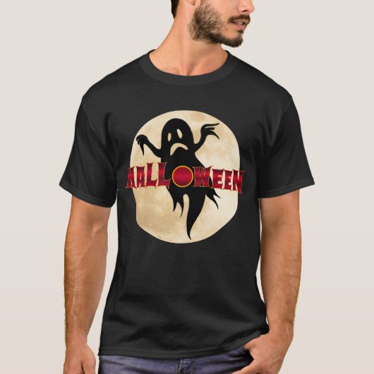 ハロウィーン ゴースト ムーン Tシャツ (正面)