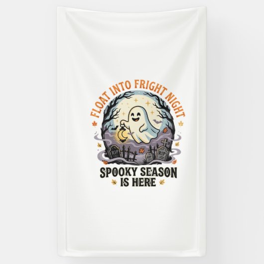 ハロウィーン ゴースト 月のパレード 横断幕 (縦)