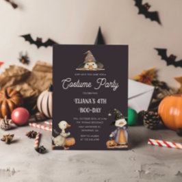 ハロウィーン ゴース グレー キッズ 誕生日 コスチューム パーティー 招待状