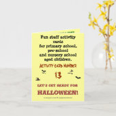 ハロウィーン – サンプルノートサイズアクティビティカード カード (黄色い花)