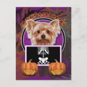 ハロウィーン – ジャストアリ不気味ル – ヨークシャーテリア ポストカード (正面)