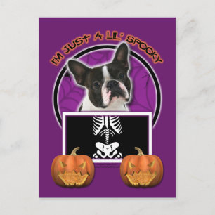 ハロウィーン – ジャストア不気味リア – Boston Terrier ポストカード