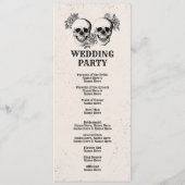 ハロウィーン スカル ウェルカム メニュー 結婚式 挙式 (裏面)