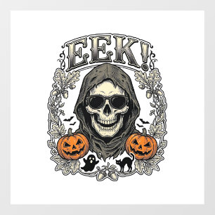 ハロウィーン スカル グラフィック ビンテージ 彫刻 Tシャツ Ar ウィンドウサイン