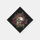 ハロウィーン、スカル、ゴシックハロウィーン、パーティー用品 スタンダードカクテルナプキン (角)