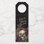 ハロウィーン、スカル、ゴシックハロウィーン、パーティー用品 ボトルネックタグ (正面)