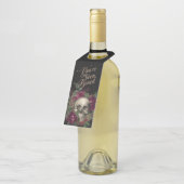 ハロウィーン、スカル、ゴシックハロウィーン、パーティー用品 ボトルネックタグ (アングル)