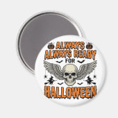 ハロウィーン スカル シャツ ビンテージ 彫刻 スプーキー 名言 マグネット (正面/裏面)