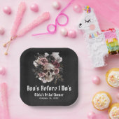 ハロウィーン スカル ブゥーズ ビフォア アイ ドゥーズ ブライズメイド シャワー ペーパープレート (パーティー)