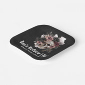 ハロウィーン スカル ブゥーズ ビフォア アイ ドゥーズ ブライズメイド シャワー ペーパープレート (傾斜あり)