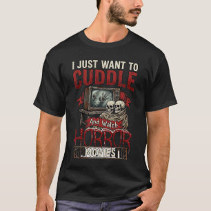 ハロウィーン スカル レトロ テレビ モンスター カップル ホラー 映画 Tシャツ
