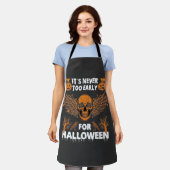 ハロウィーン スカル ヴァイン ウィングス もうすぐハロウィン_1 エプロン (着用した状態)
