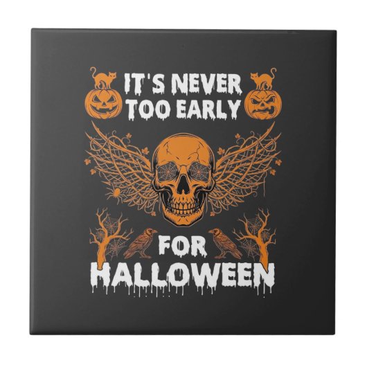 ハロウィーン スカル ヴァイン ウィングス 早めのハロウィーン_1 タイル (正面)