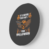 ハロウィーン スカル ヴァイン ウィングス 早めのハロウィーン_1 ラージ壁時計 (傾斜)