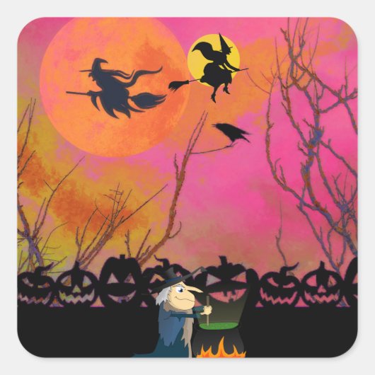 ハロウィーン スクエアシール (正面)