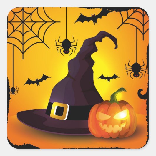 ハロウィーン スクエアシール (正面)