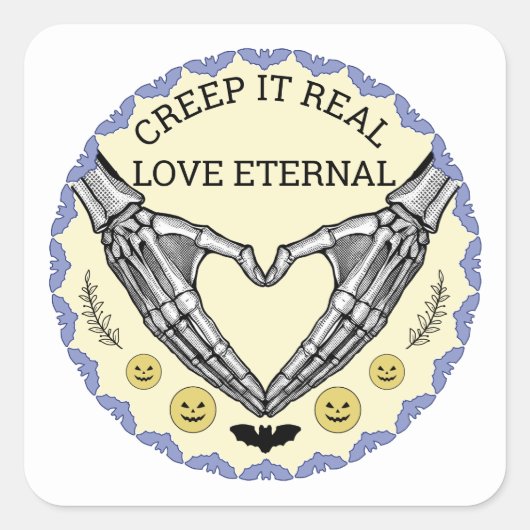 ハロウィーン スクエアシール (正面)