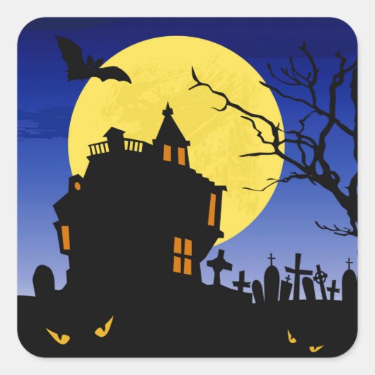 ハロウィーン スクエアシール (正面)