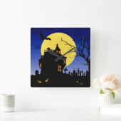 ハロウィーン スクエア壁時計 (ホーム)