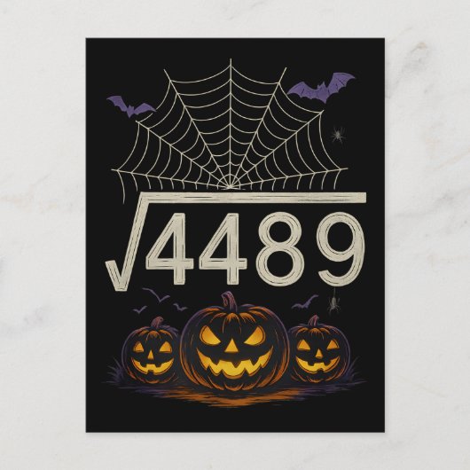 ハロウィーン スクエア・ルート4489 デザイン シーズンポストカード (正面)