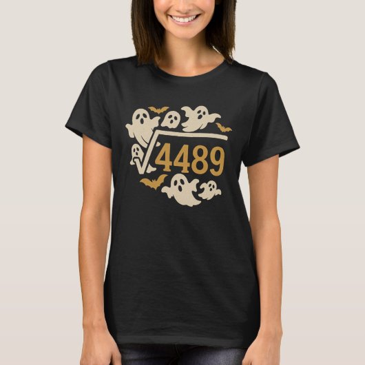 ハロウィーン スクエア・ルート4489 デザイン Tシャツ (正面)