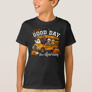 ハロウィーン スクールバス 今日は学習日 Tシャツ
