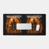 ハロウィーン スケアリー 幽霊の棲む屋敷 ドクロ デスクマット (キーボード&マウス)