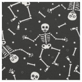 ハロウィーン スケルトンパターン ファブリック (クローズアップ)