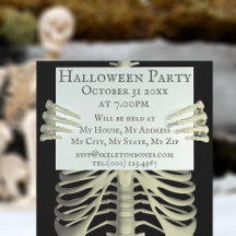 ハロウィーン スケルトンパーティー招待状