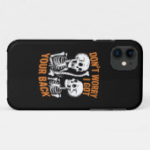 ハロウィーン スケルトン大丈夫僕が後ろにいるよ Case-Mate iPhoneケース (裏面(横))